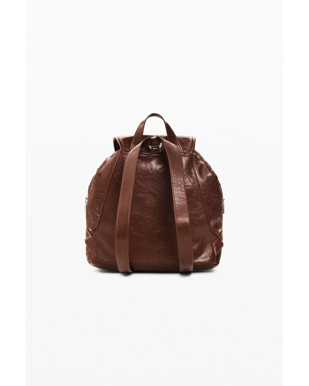 Desigual Brown Small Leather-Effect Backpack, Polyurethane