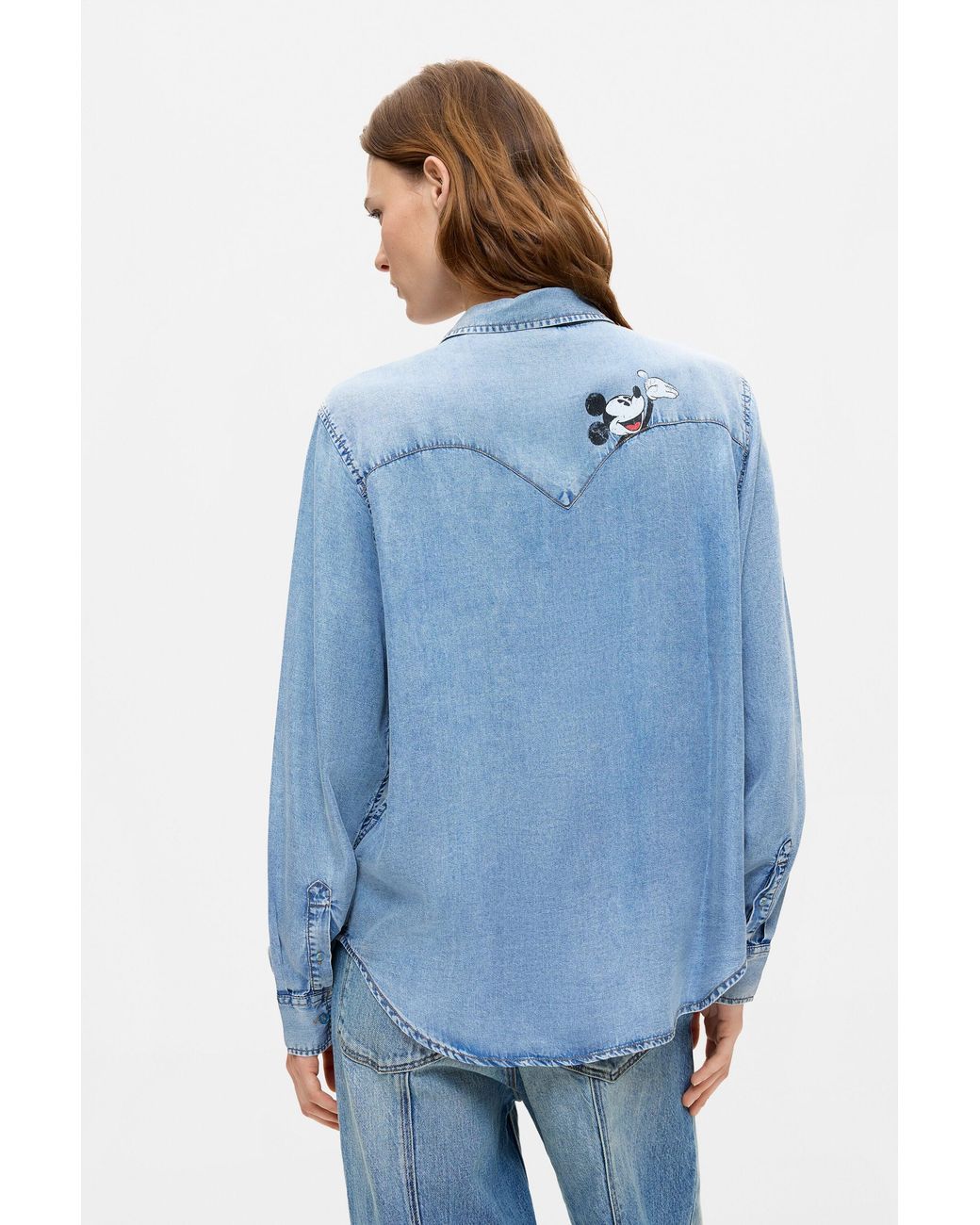 Desigual Blue Mickey Shirt, Lyocell