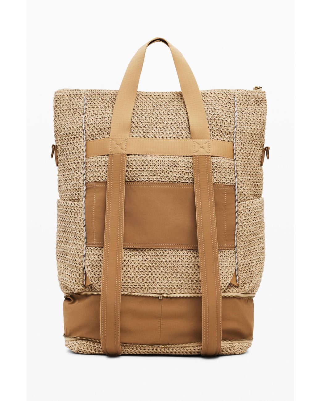 Desigual Natural Large Modular Raffia Backpack
