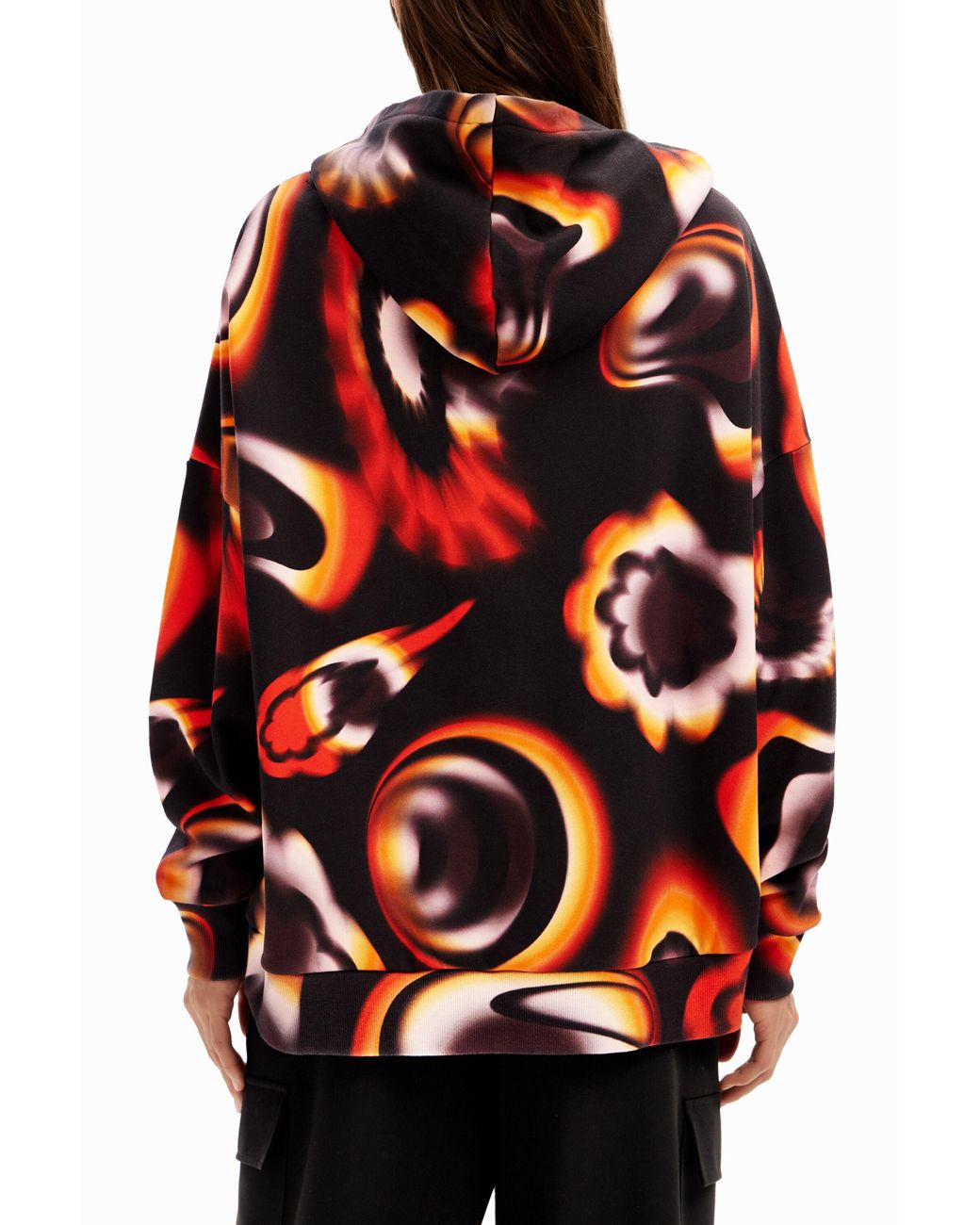 Desigual Red Oversize Mickey Mouse Hoodie