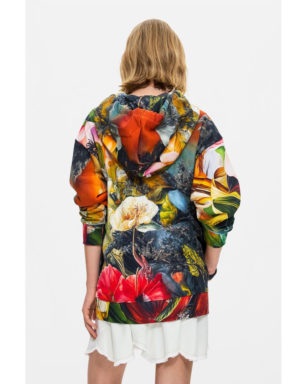 Desigual Gray Printed 100% Cotton Sweatshirt, Cotton