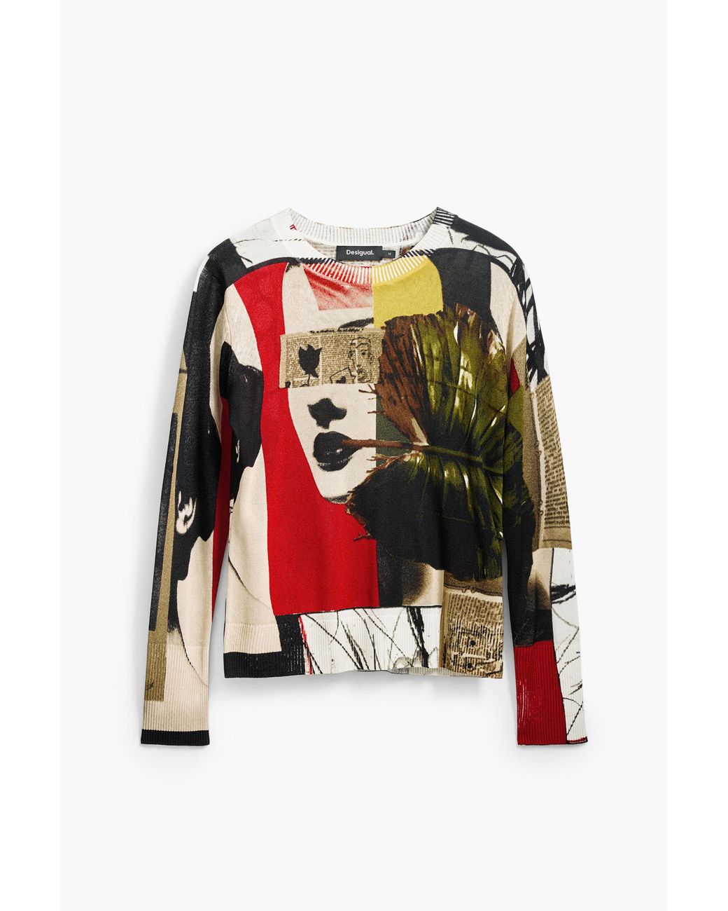 Desigual Blue Sweater Designed By Mr. Christian Lacroix