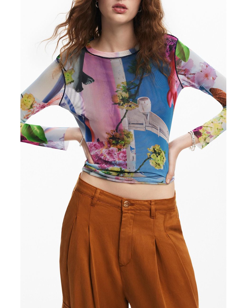 Desigual Multicolor Printed T-Shirt M. Christian Lacroix, Polyester