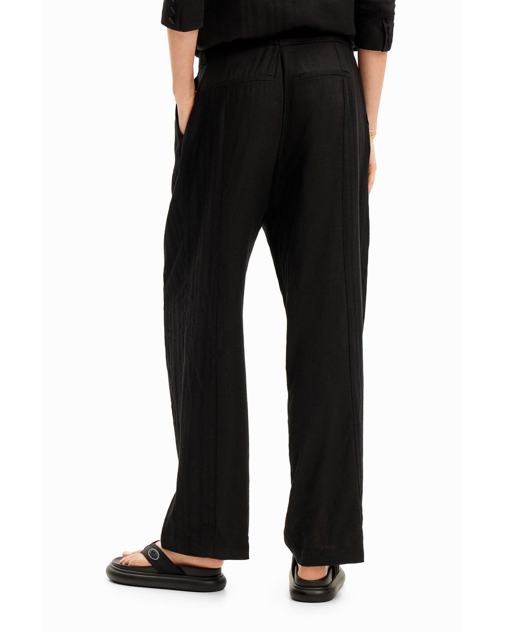 Desigual Black Rustic Tailored Trousers