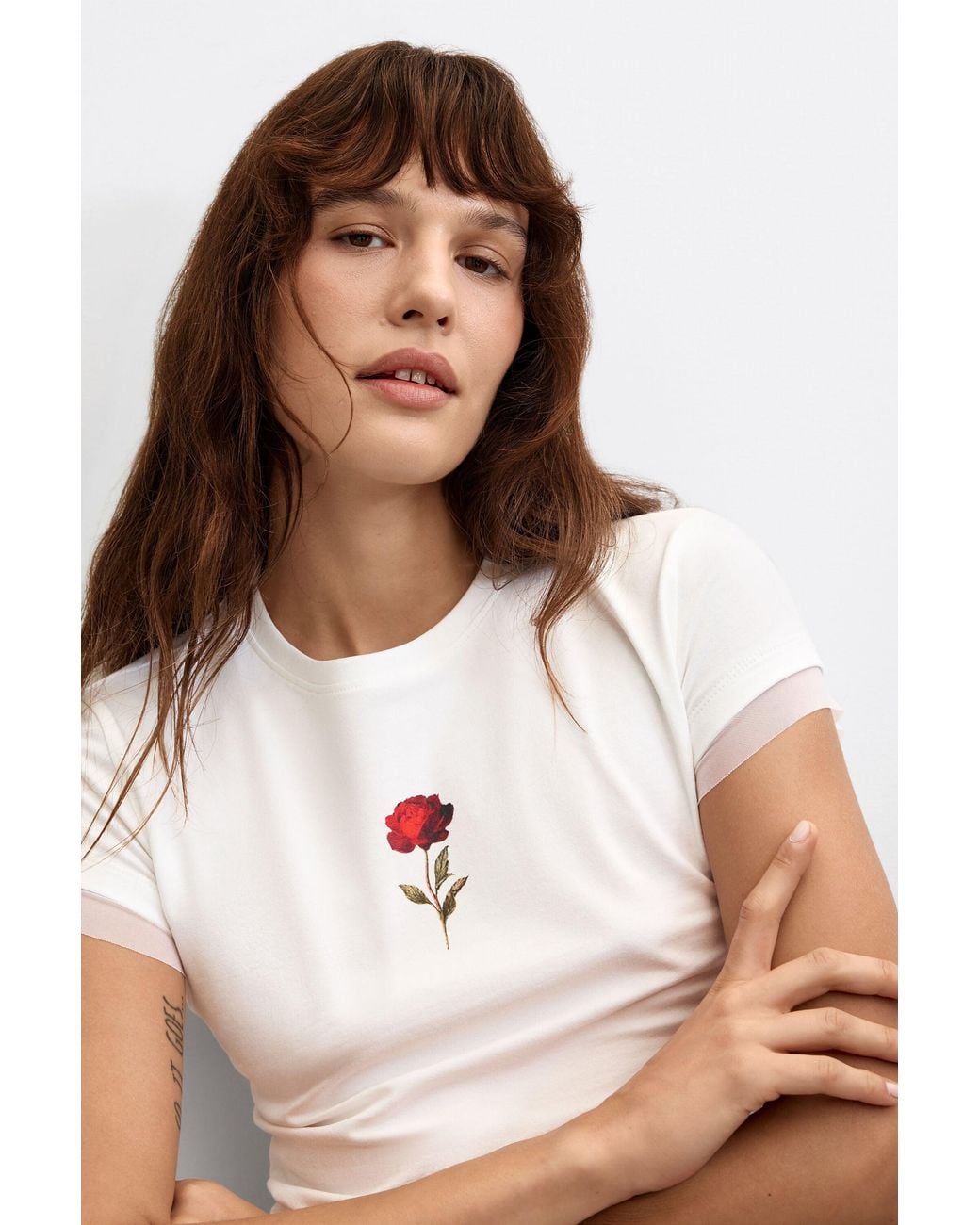 Desigual White Short-Sleeved T-Shirt, Cotton