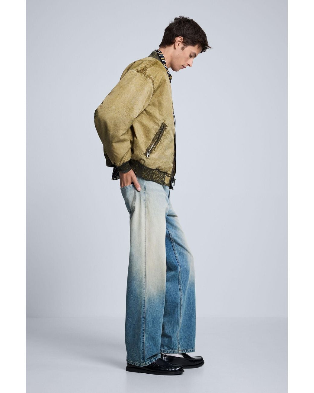 Desigual Brown Bomber Jacket, Polyamide for men