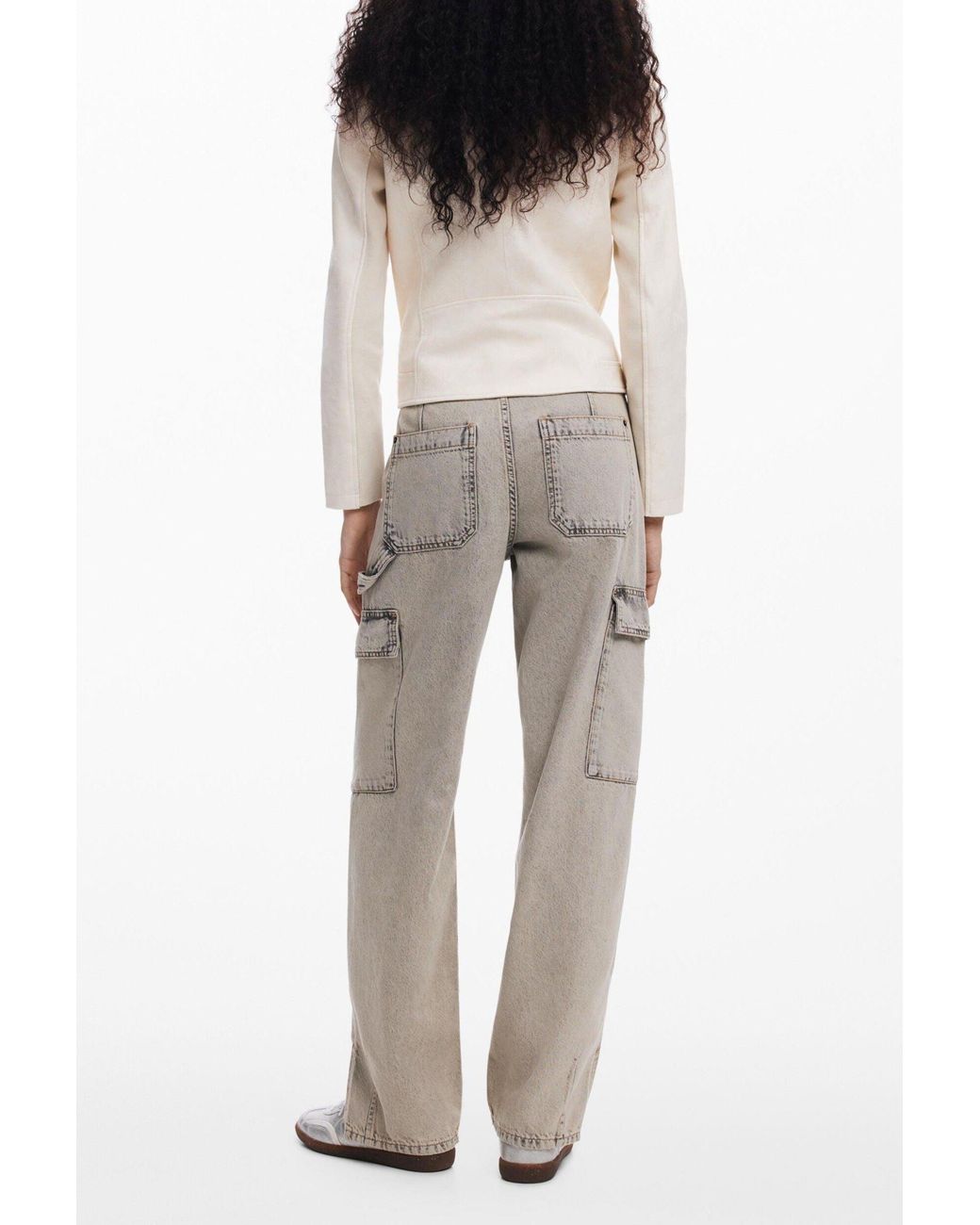 Desigual Natural Slim Biker Jacket, Polyester