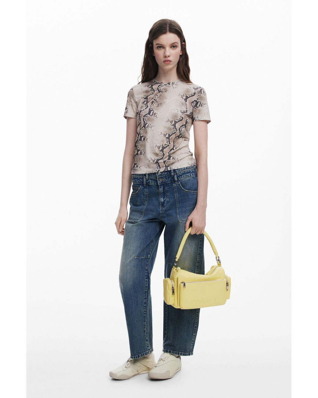 Desigual Metallic Medium Logo Bag