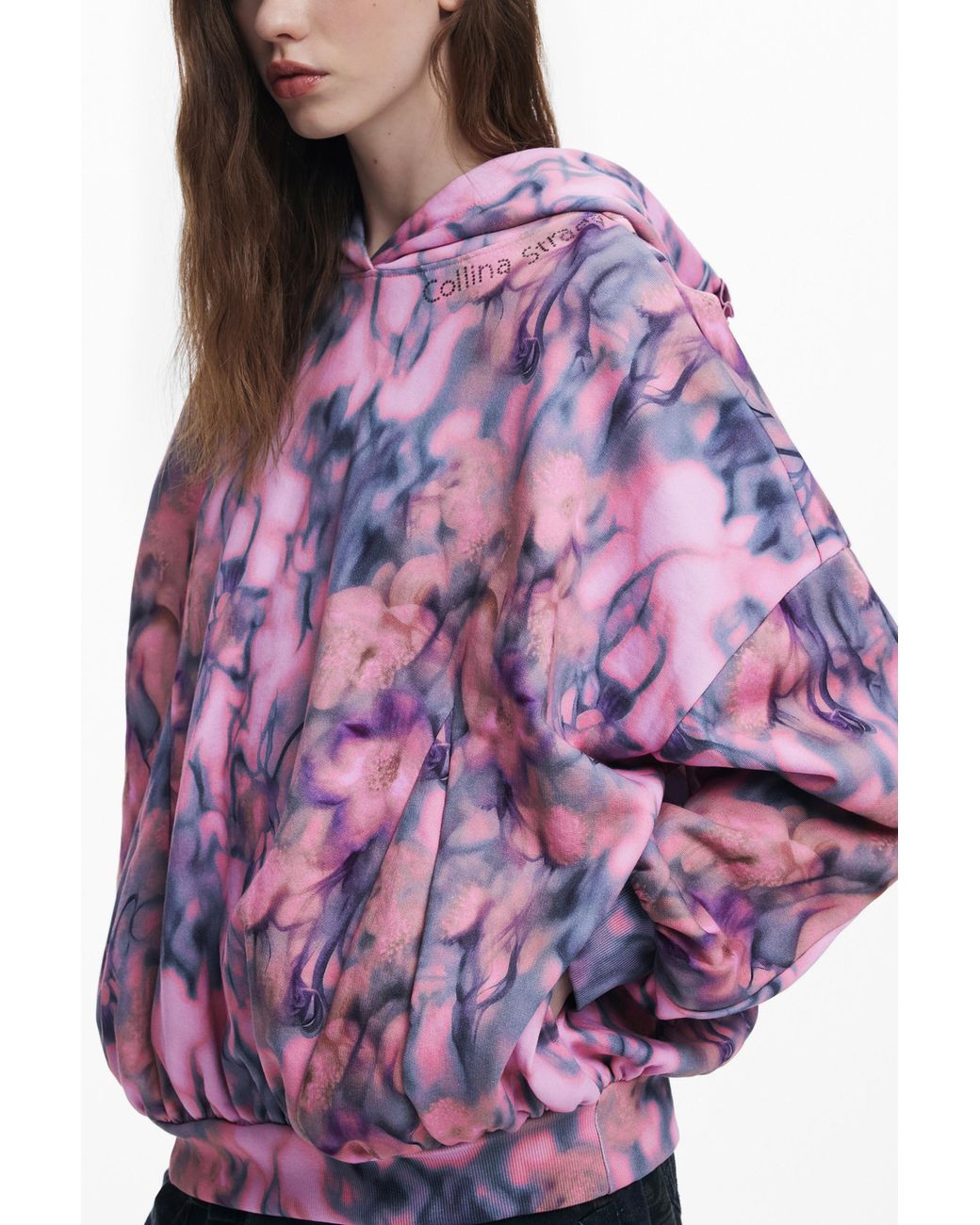 Desigual Purple Oversize Sweatshirt Collina Strada, Cotton