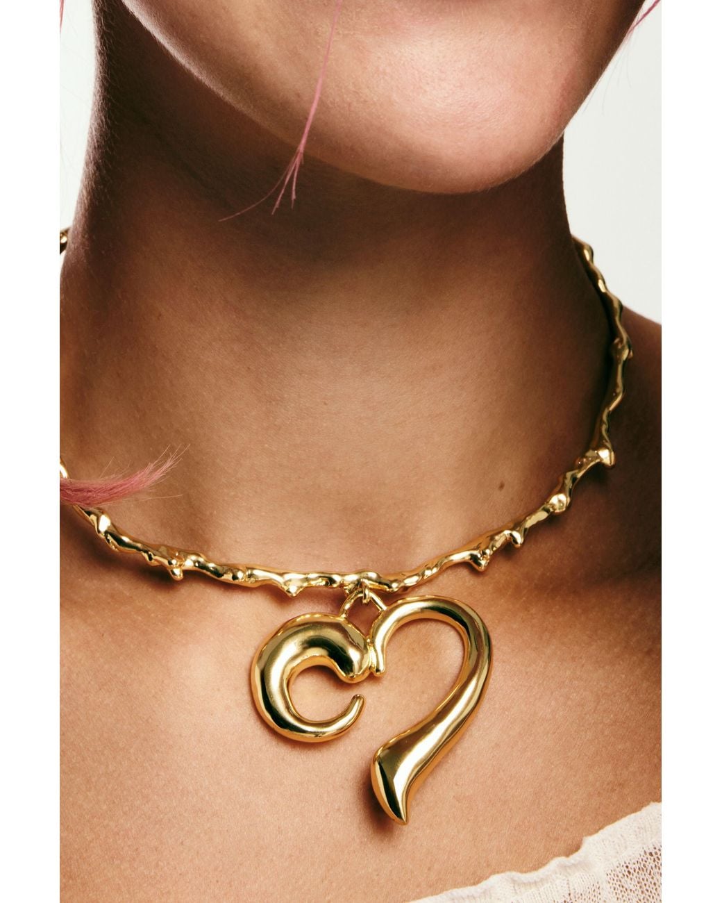 Desigual White Heart Pendant Zalio