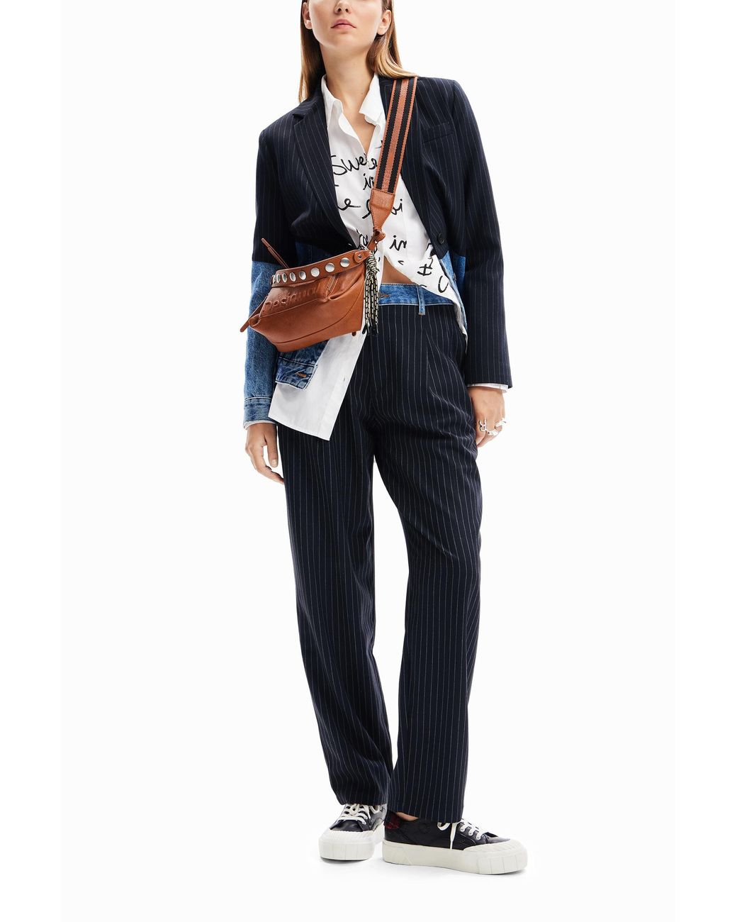 Desigual Blue Hybrid Denim Blazer