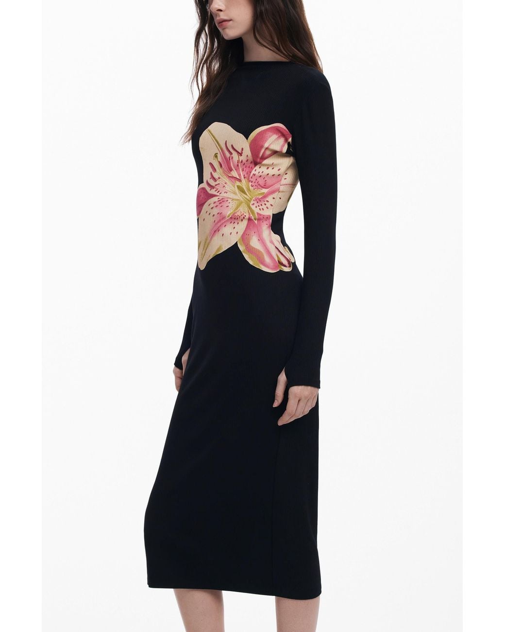 Desigual Blue Orchid Maxi Dress, Viscose