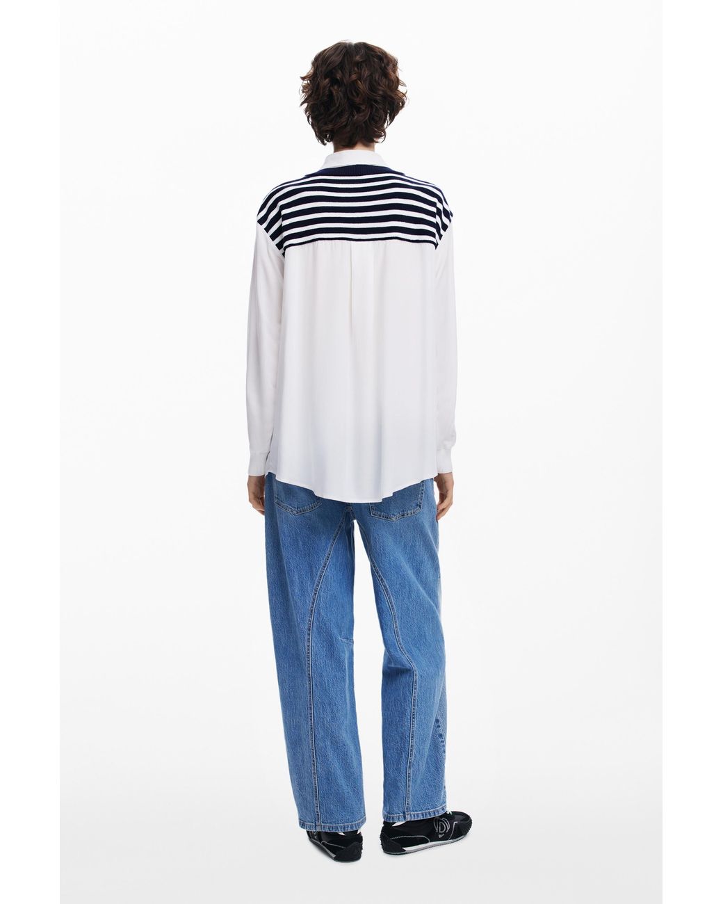 Desigual Blue Vest-Effect Shirt