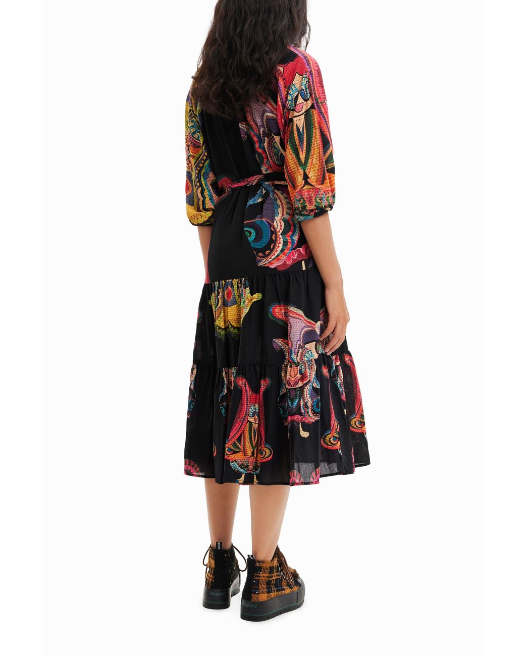 Desigual Black Christian Lacroix Long Dress, Viscose