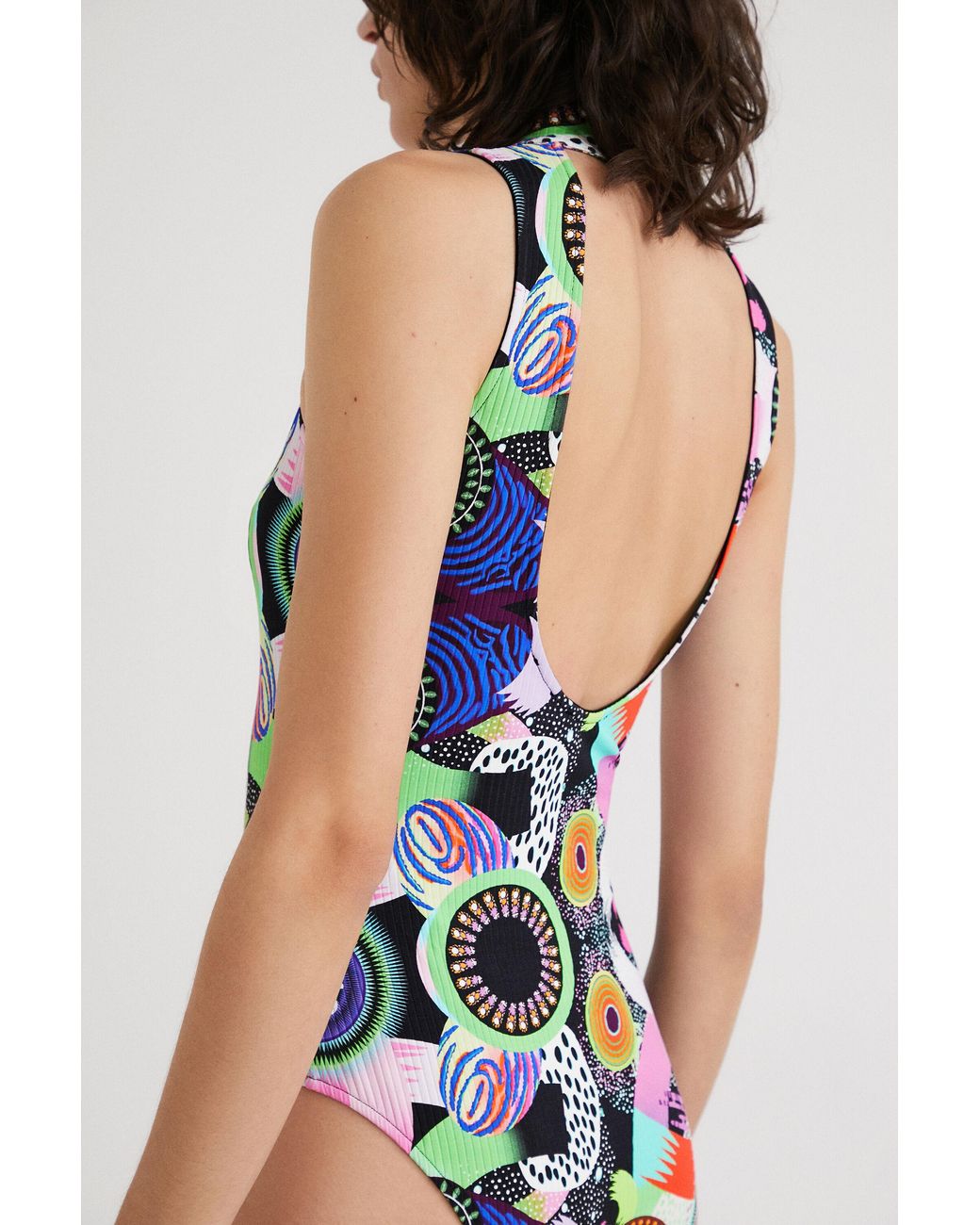Desigual White M. Christian Lacroix Galactic Bodysuit, Viscose