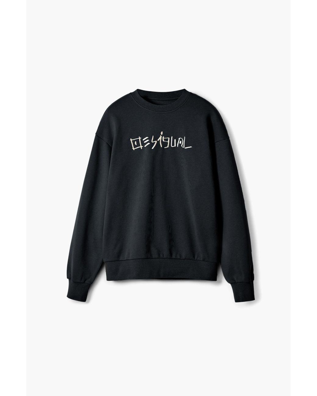 Desigual Black Sweatshirt Japan Magazine Knit for men