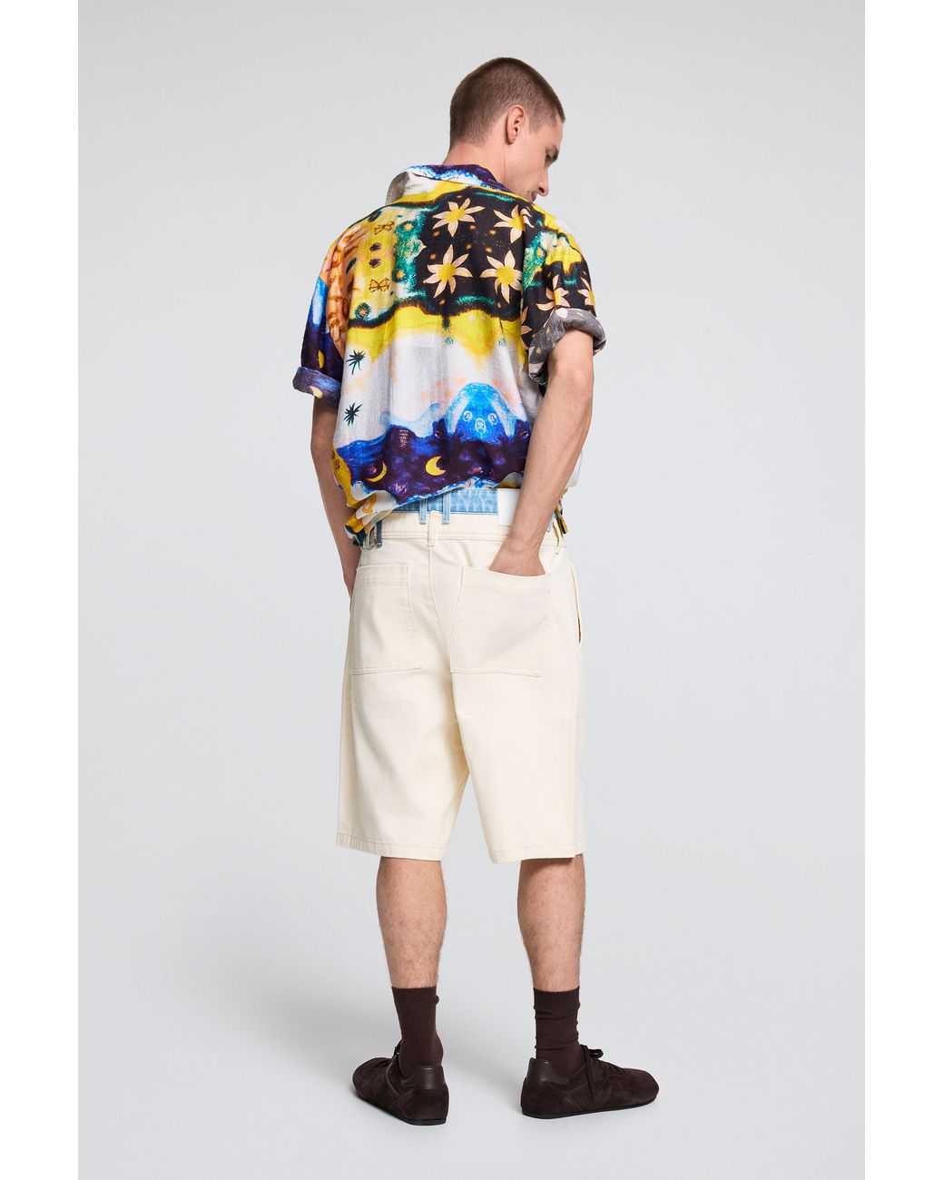 Desigual Natural Hybrid Bermuda, Cotton for men