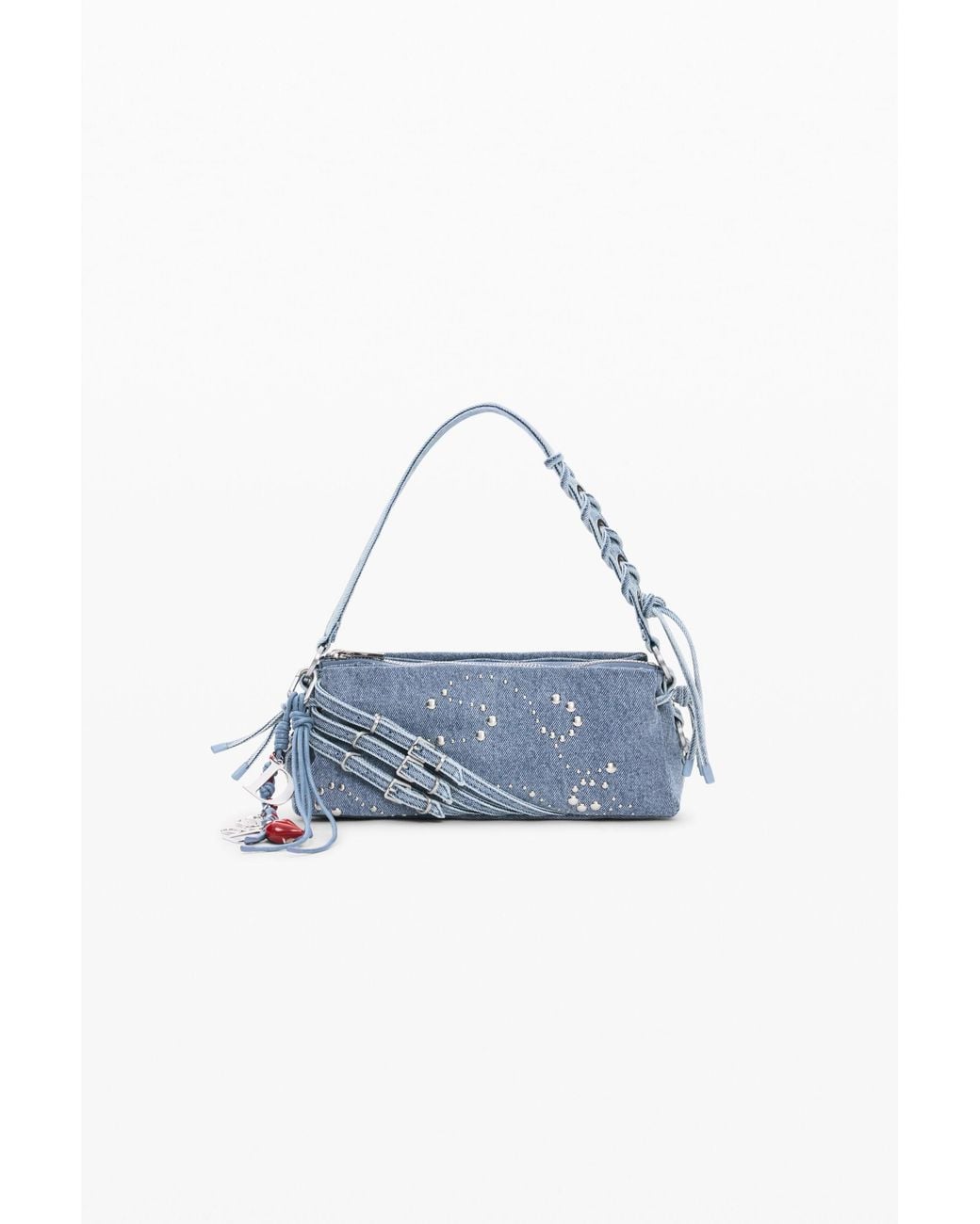 Desigual Blue Small Denim Bag, Cotton