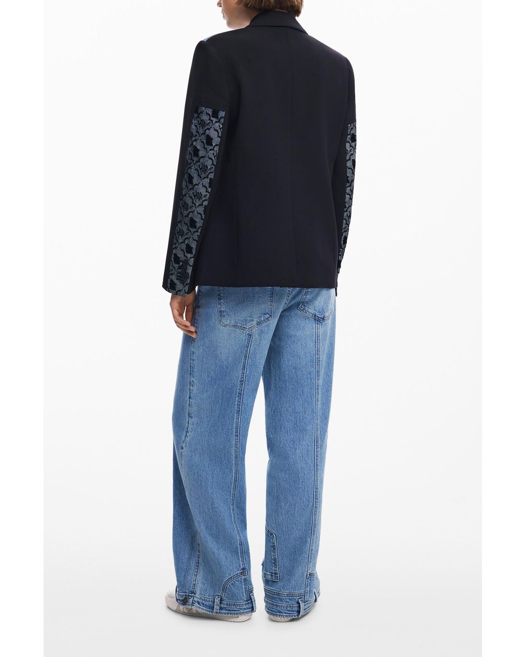 Desigual Blue Patchwork Blazer