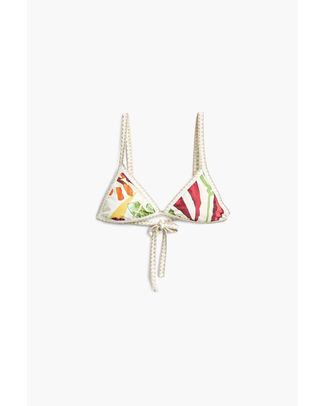 Desigual White Bikini Top