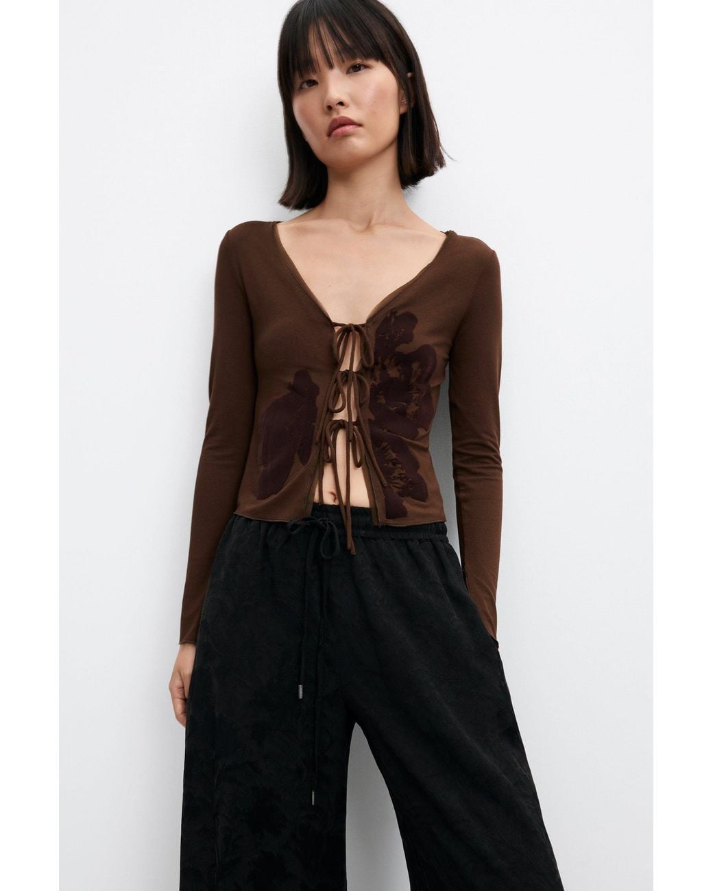 Desigual Black Balloon Lyocell Trousers