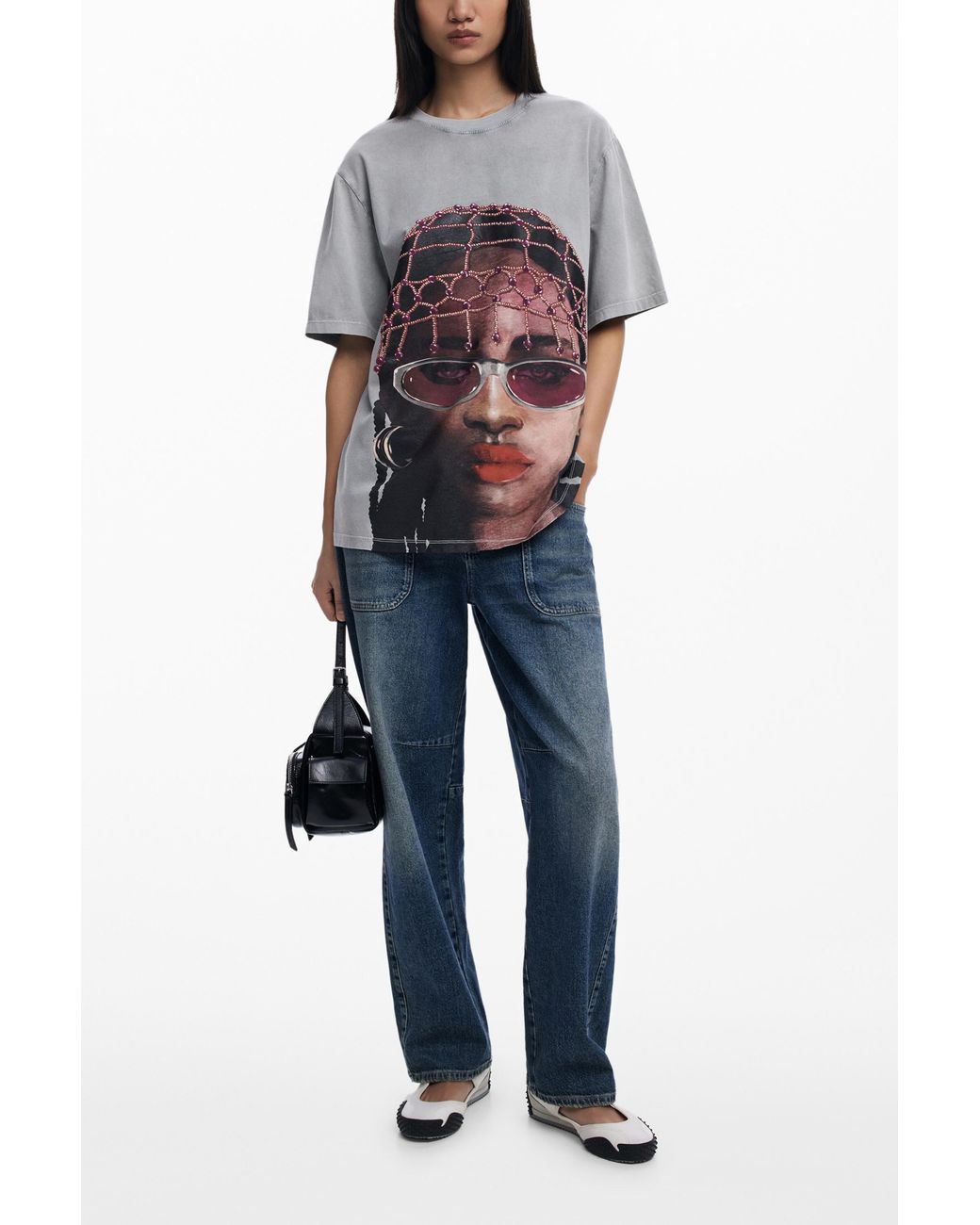 Desigual White Short-Sleeve Expensive T-Shirt, Cotton