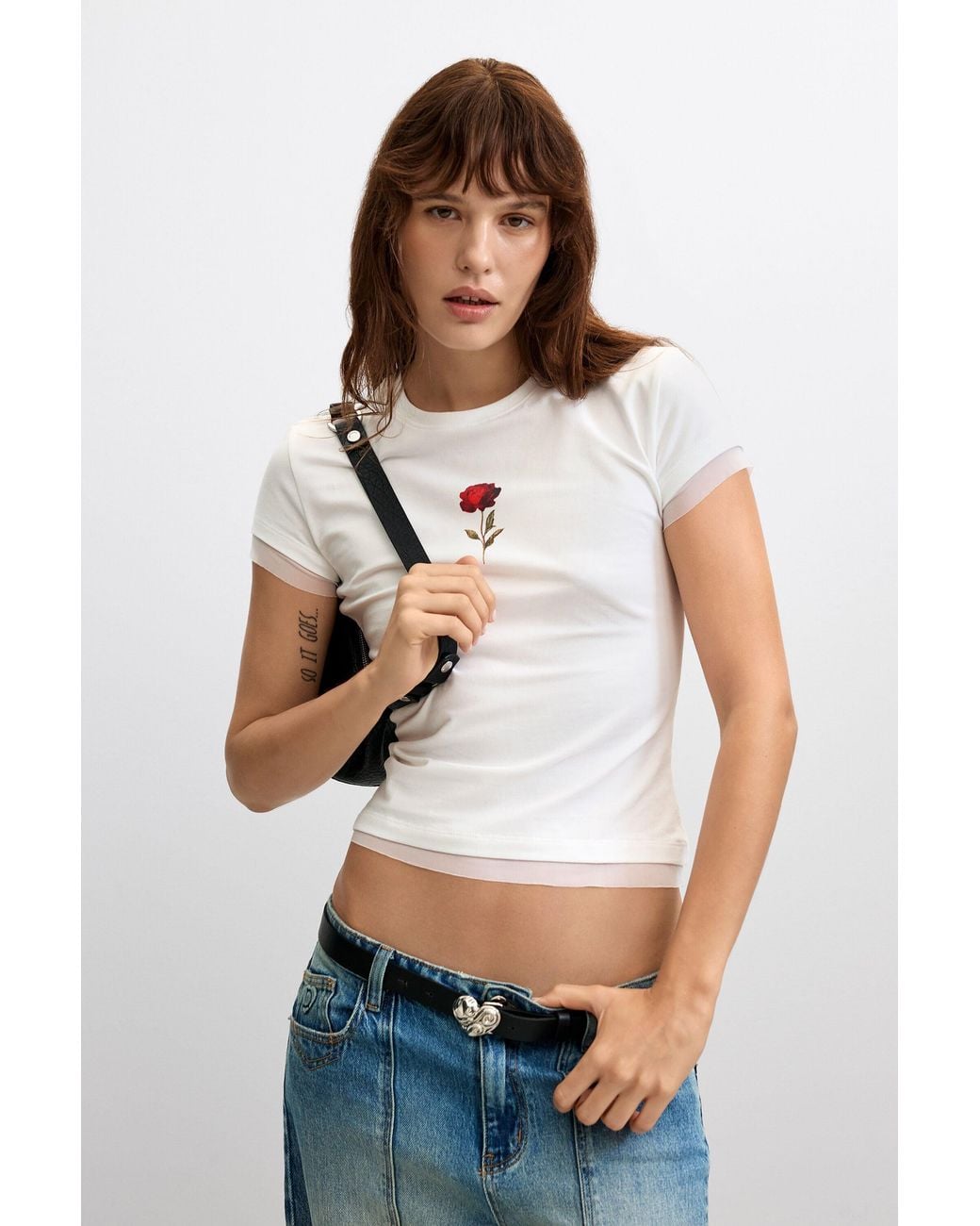 Desigual White Short-Sleeved T-Shirt, Cotton