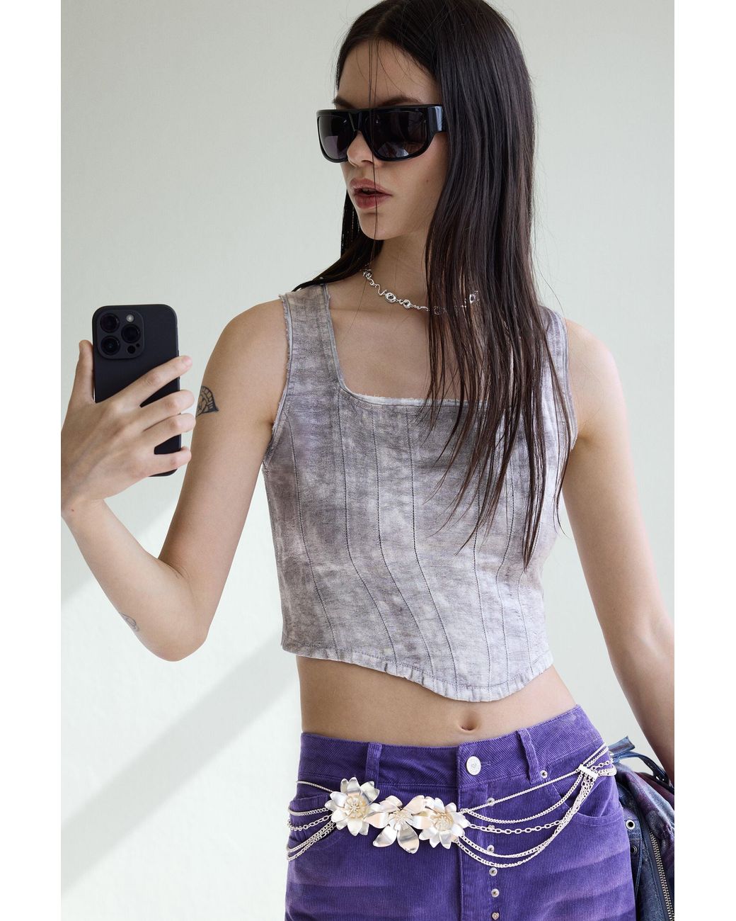 Desigual Blue Gradient Denim Pants, Cotton