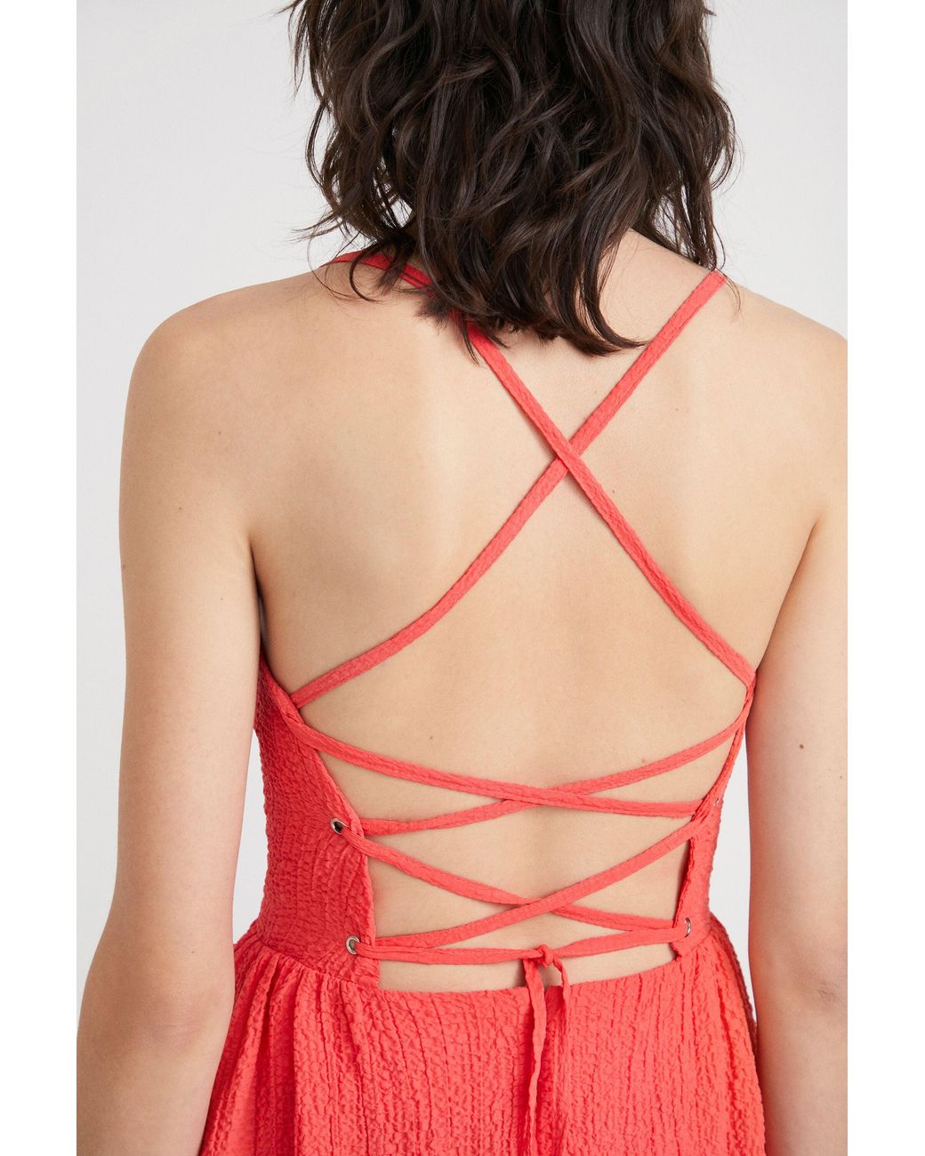 Desigual Red A-Line Midi Dress