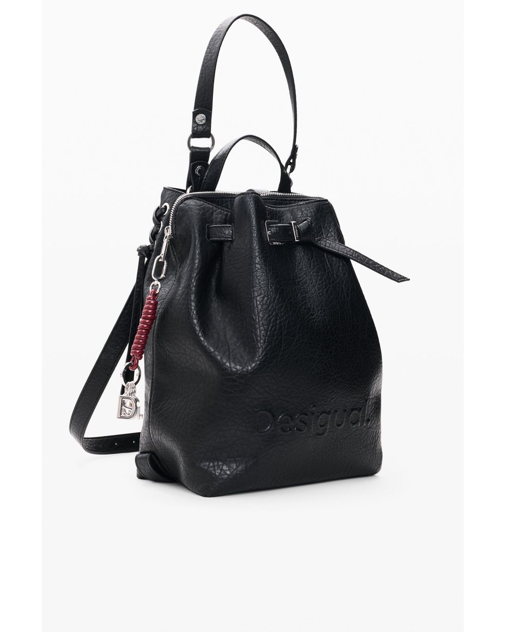 Desigual Black Medium Backpack, Polyurethane