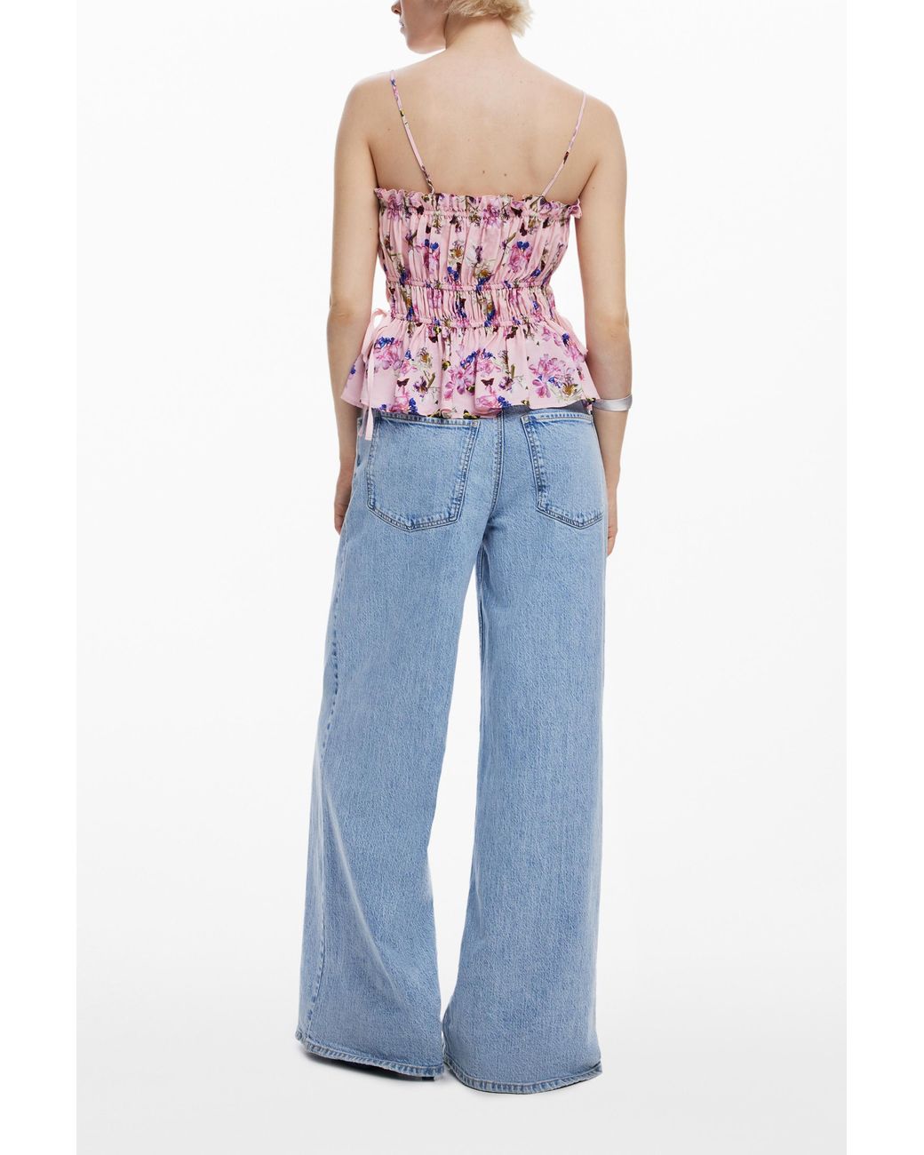 Desigual Pink Blouse Designed By Mr. Christian Lacroix, Viscose