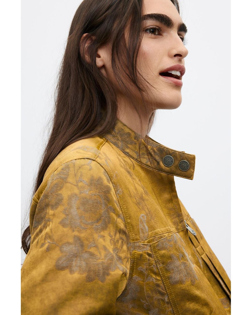 Desigual Green Regular Printed Jacket