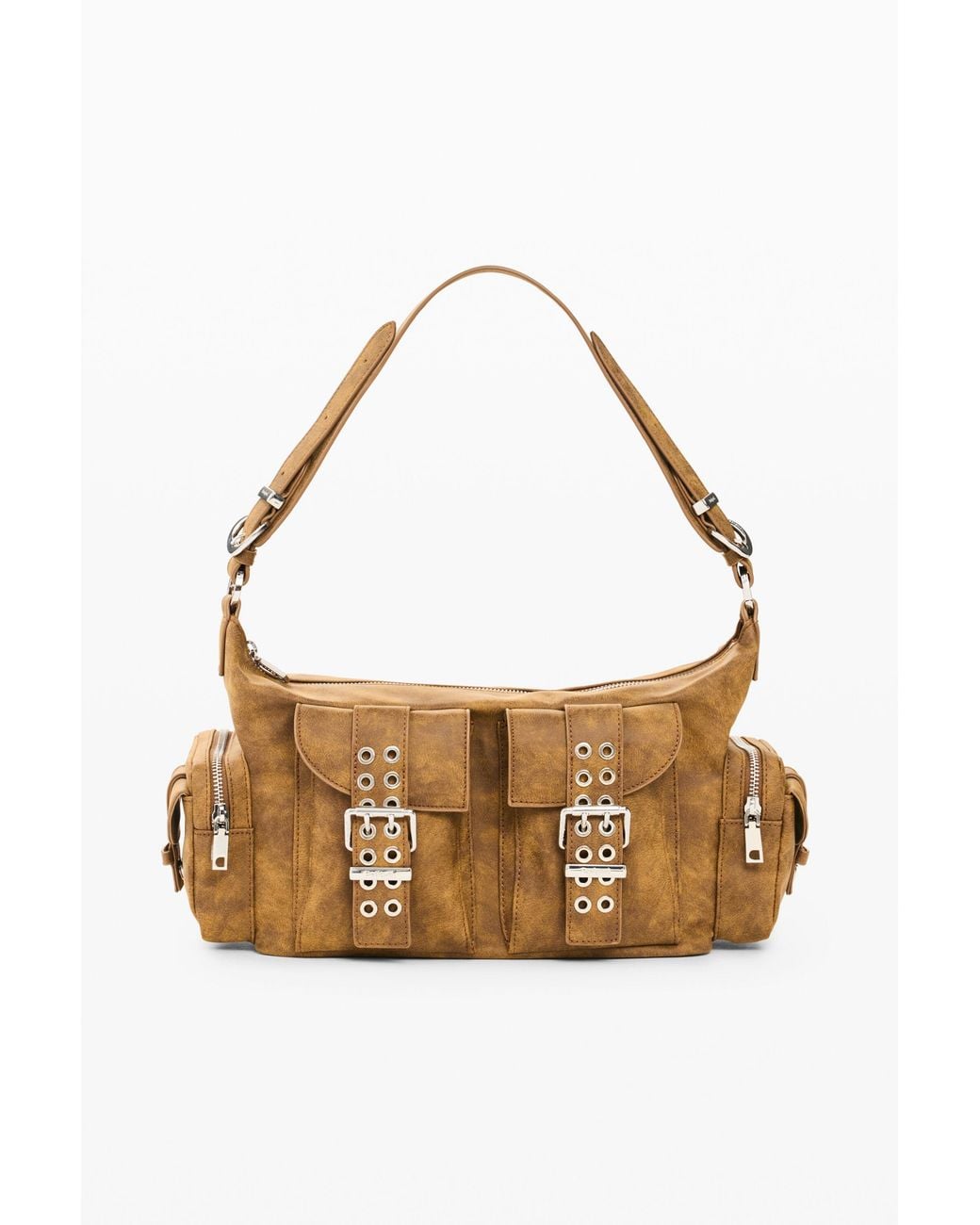 Desigual Metallic Medium Buckle Bag, Polyurethane