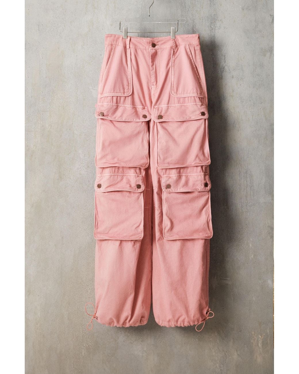 Desigual Pink Studio Cargo Long Pants, Cotton