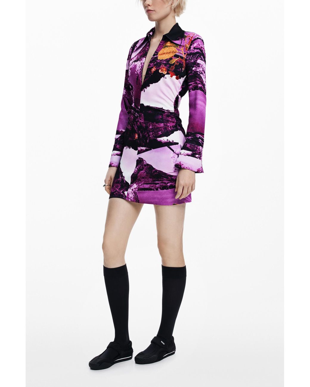 Desigual Red Dress Designed By Mr. Christian Lacroix, Polyester