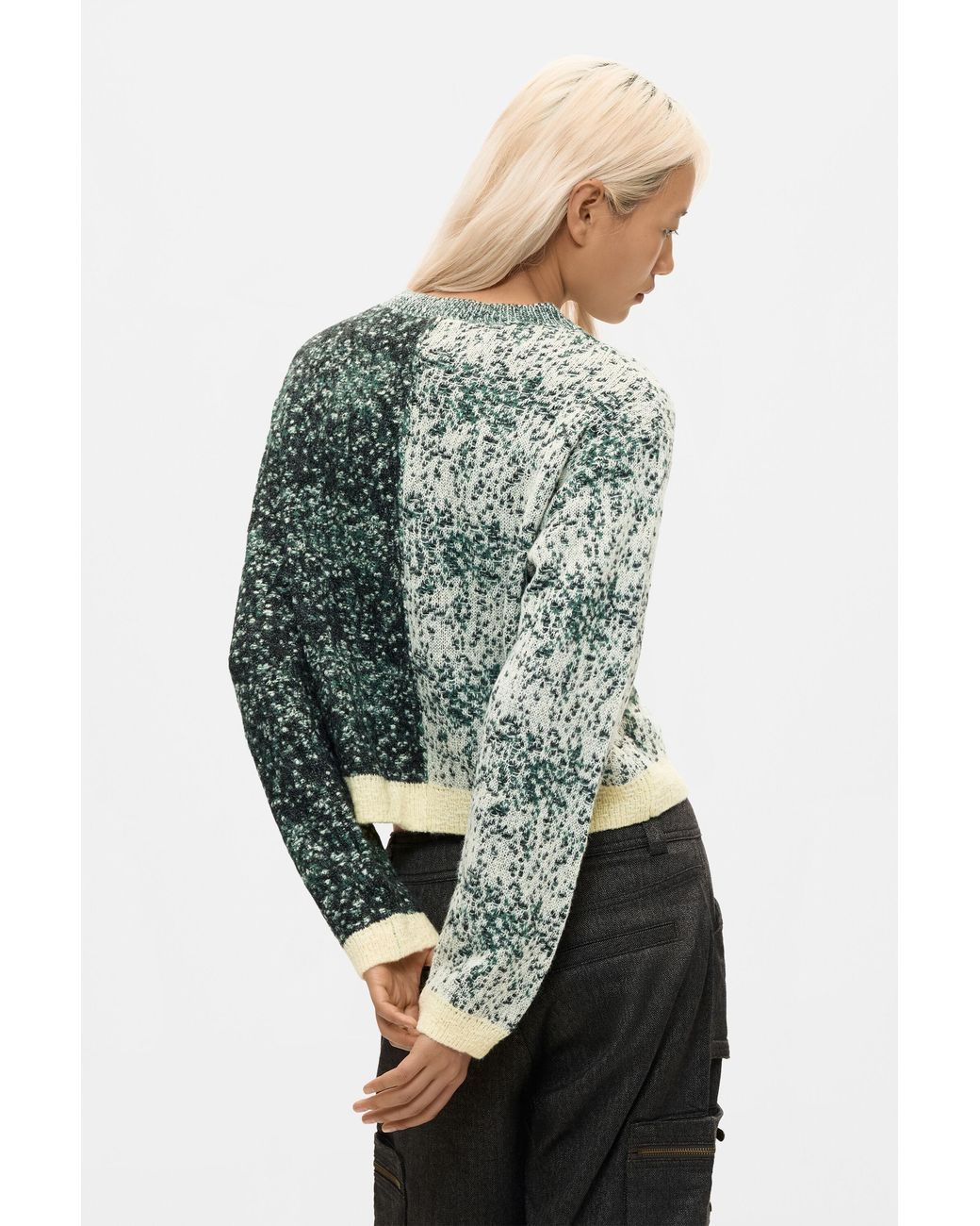 Desigual Green Chunky Knit Sweater