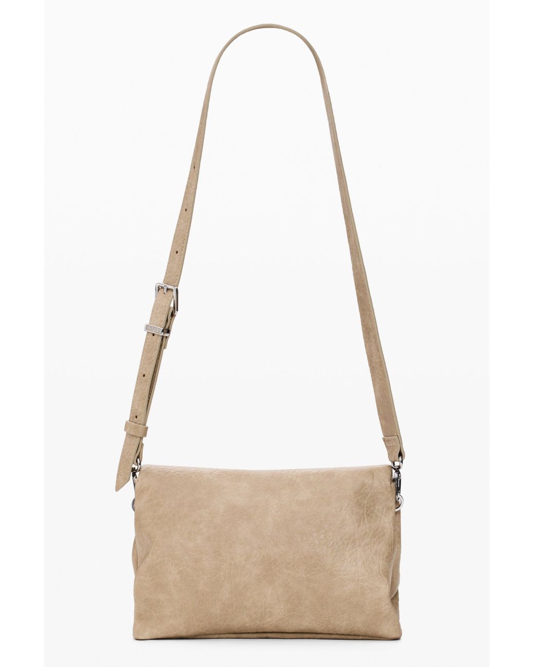 Desigual White Medium Faux Leather Bag, Polyurethane