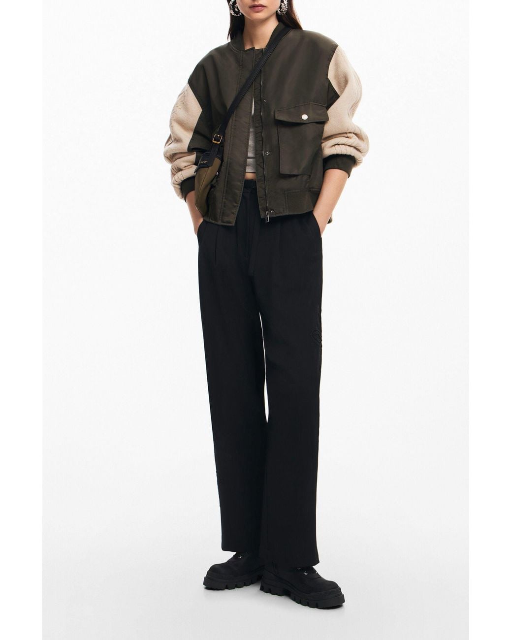 Desigual Black Bomber Jacket