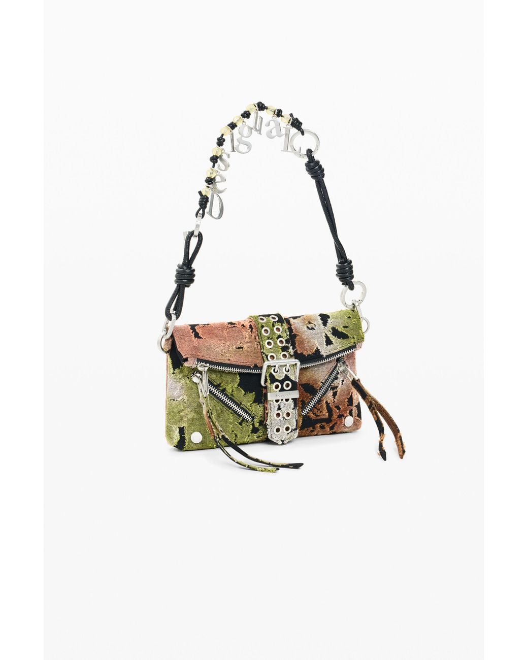 Desigual Metallic Small Jacquard Bag