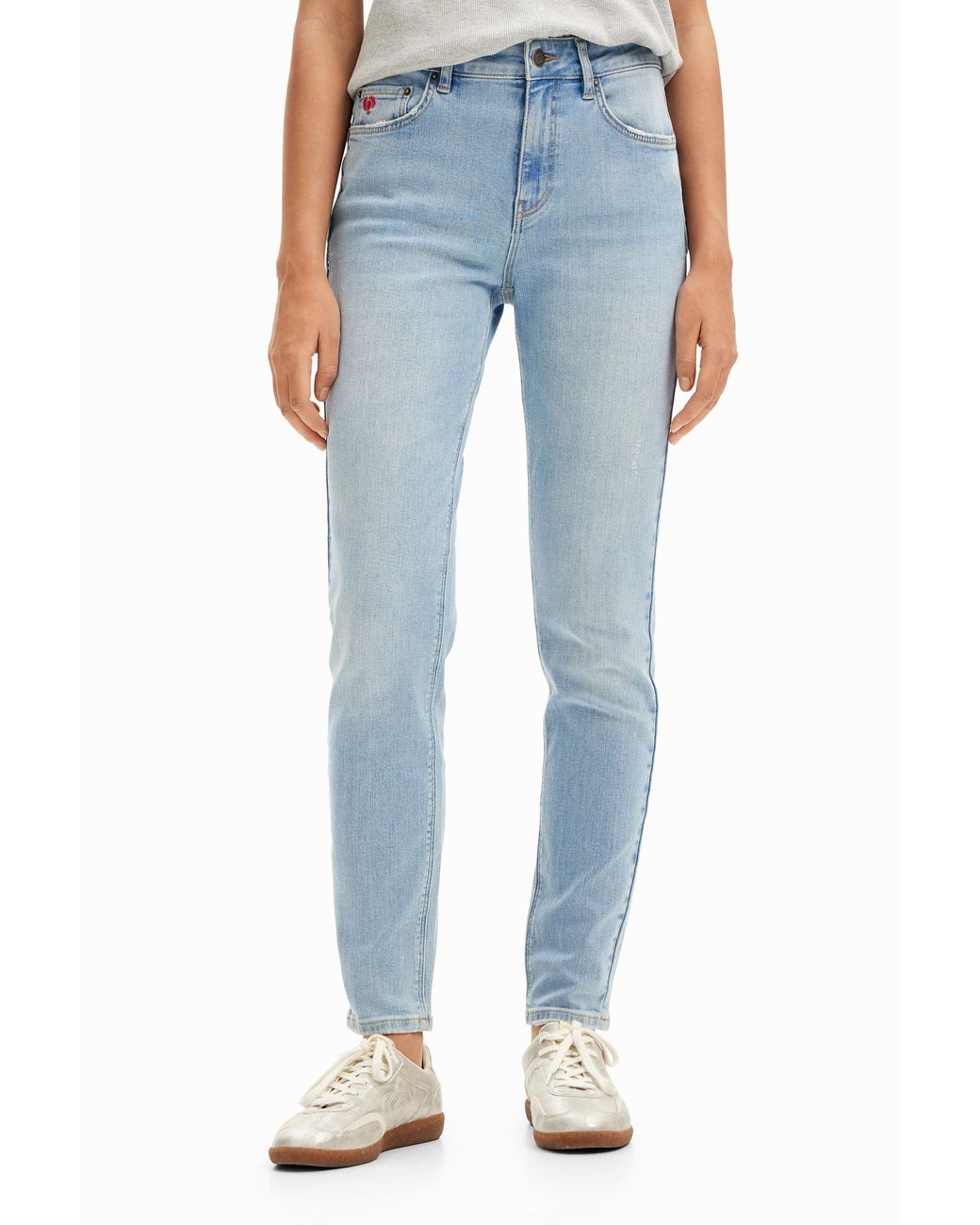 Desigual Blue Slim Push-Up Jeans, Cotton