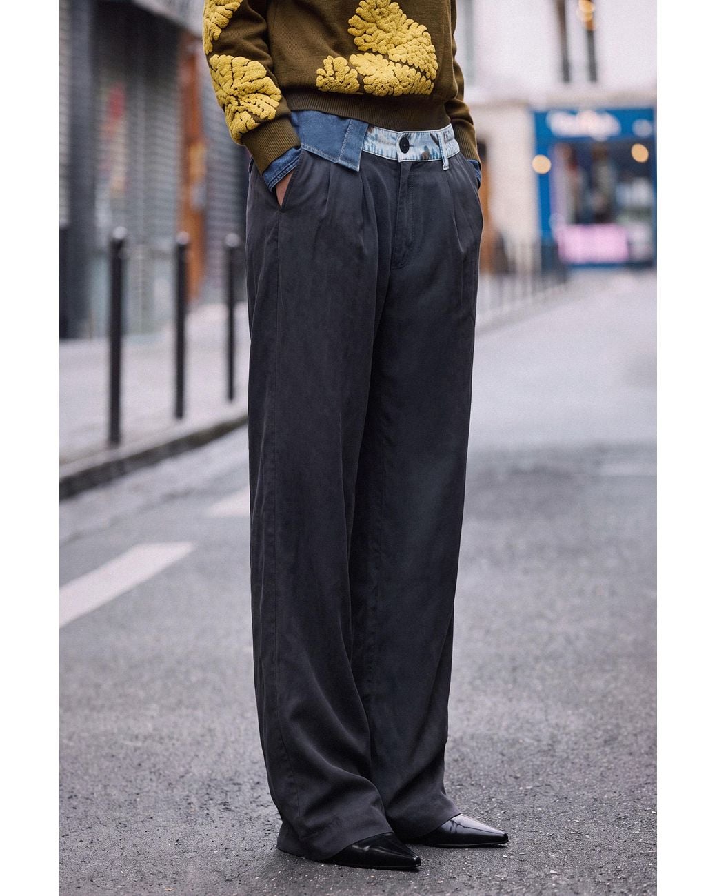 Desigual Black Lyocell Tailoring Trousers, Lyocell