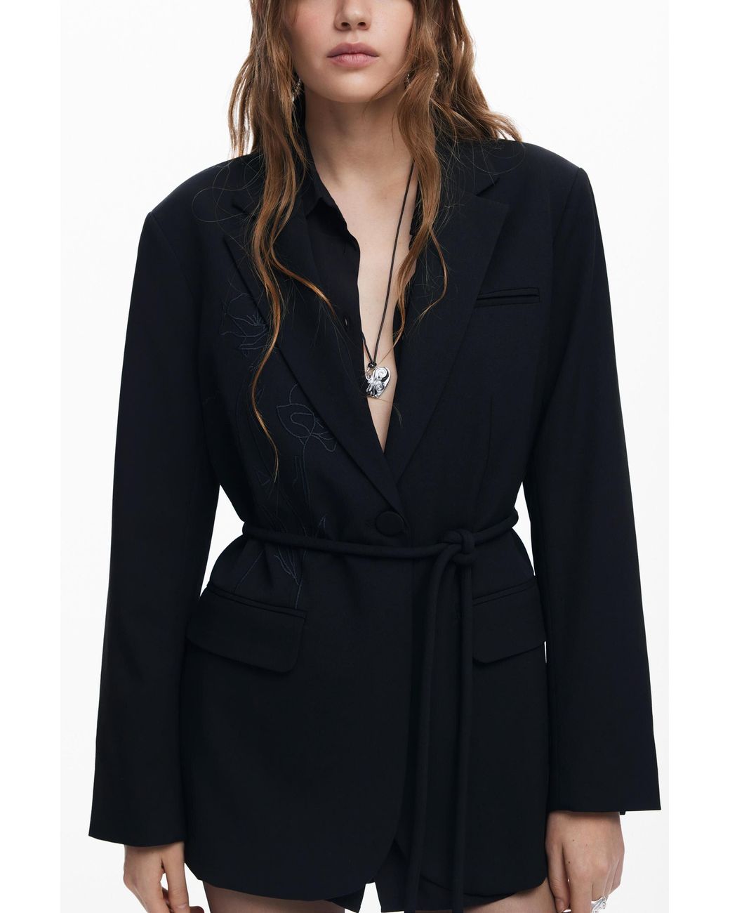 Desigual Blue Adjustable Blazer