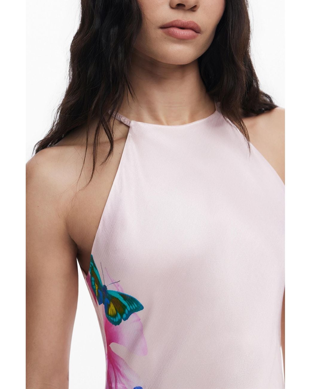 Desigual White Dress Designed By Mr. Christian Lacroix, Viscose