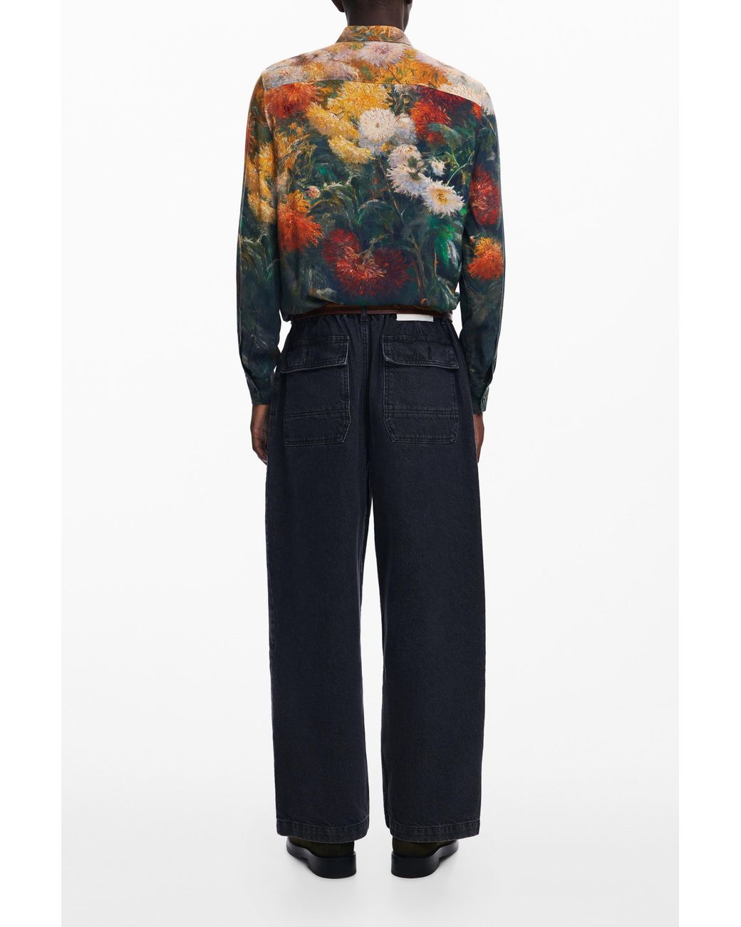 Desigual Blue Landscape Shirt, Viscose for men