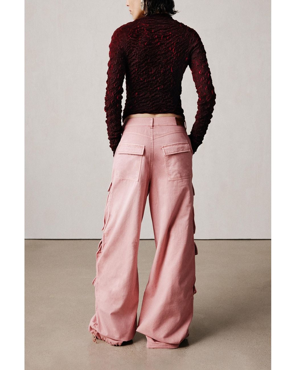 Desigual Pink Studio Cargo Long Pants, Cotton