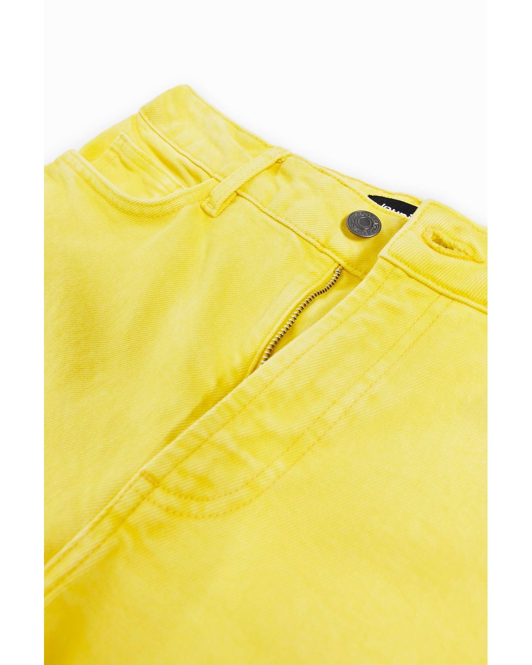 Desigual Yellow Straight Jeans, Cotton