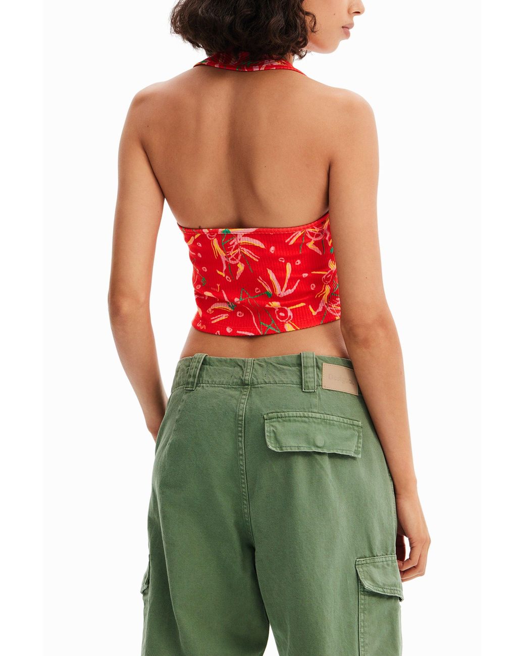 Desigual Short Gathered Top, Viscose