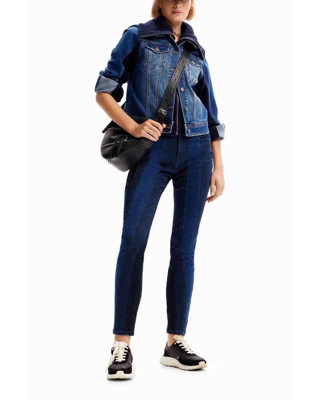 Desigual Blue Hybrid Denim Jacket