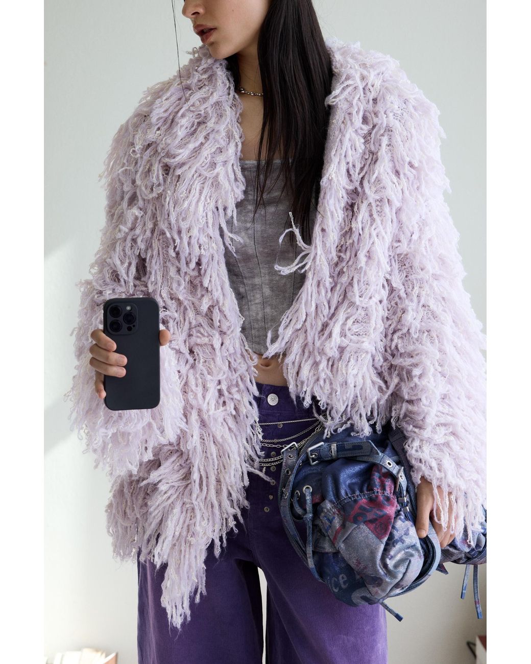 Desigual White Hair Cardigan Sweater