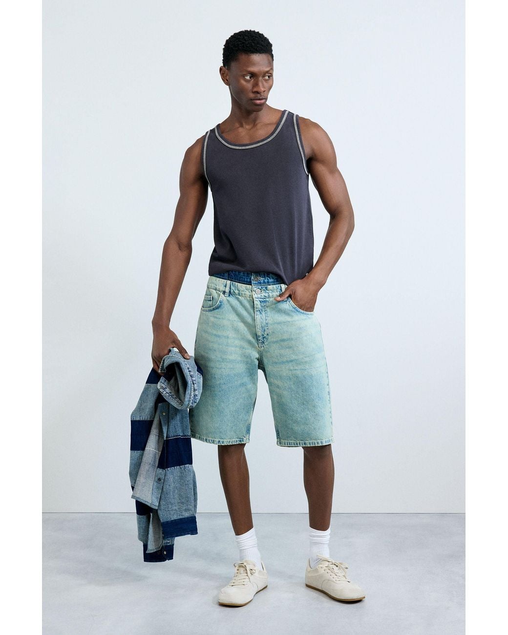 Desigual Blue Logo Strappy T-Shirt, Cotton for men